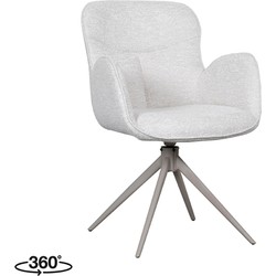 LABEL51 Eetkamerstoel Lasse - Naturel - Canyon - Taupe Frame
