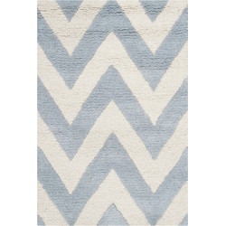 Safavieh Modern Indoor Hand Tufted Area Rug, Cambridge Collection, CAM139, in Light Blue & Ivory, 91 X 152 cm