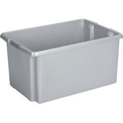 Sunware opslagbox 51 L - kunststof - lichtgrijs - 59x39x29 cm - Opbergbox