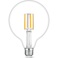 E27 LED filament lamp Atlas 8 Watt G125 dimbaar (Vervangt 55W)