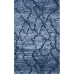 Safavieh Contemporary Indoor Woven Area Rug, Retro Collection, RET2144, in Blue & Dark Blue, 122 X 183 cm