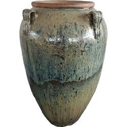 PTMD Bloempot Lisie - 68x68x117 cm - Keramiek - Blauw