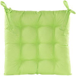 Anna's collection Stoelkussen gewatteerd - groen - 38 x 38 cm - tuinstoelkussens