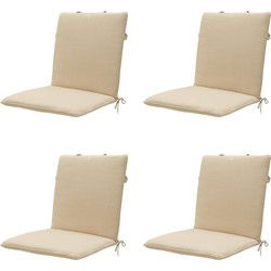 Madison -  Stapelstoelkussen Beige canvas eco+ - Ca. 97x49 cm - Set van 4