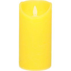 Anna's Collection Led kaars - geel - H15 x D7,5 cm - wax - LED kaarsen