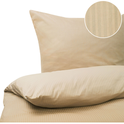 Beliani AVONDALE - Beddengoed-Beige-Satijn katoen