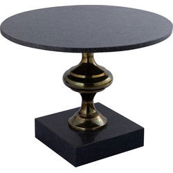 PTMD Alano Black Marble Coffee Table Alu Gold Table Leg