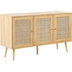 Beliani PEROTE - Sideboard-Lichte houtkleur-Rotan