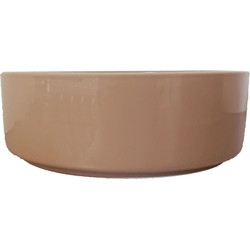 Hondeneetbak steen 19 cm beige/blauw