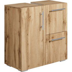Badplaats Wastafel Onderkast Mars 60 x 30 x 60 cm - Eiken - Badkamerkast – Staand Wastafelmeubel