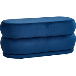 Beliani ELLENDALE - Bedbank-Blauw-Fluweel