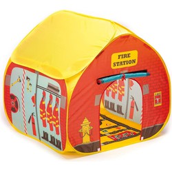 Pop-it-Up Pop It Up Brandweerstation - Speeltent met bedrukte Bodem - Snel opbouwen & afbreken door pop-up mechanisme - Voor jongens & meisjes