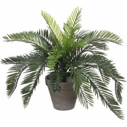 Groene Cycaspalm kunstplant 37 cm met zwarte pot - Kunstplanten