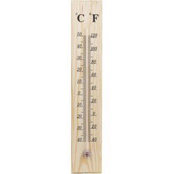 Benson Thermometer - binnen en buiten - hout - met ophangoogje - Buitenthermometers