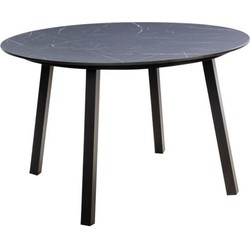 Teeburu table diameter120 cm alu black slate - Yoi
