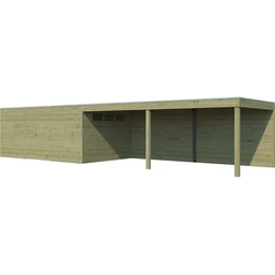 Woodlands blokhut QB groen geïmpregneerd, 1110 x 300 cm