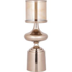 PTMD Kandelaar Uvira - 15x15x43 cm - Aluminium - Goud