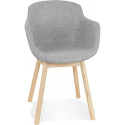 Stoel met armleuningen LAMBIC 59x54x80 cm Grijs