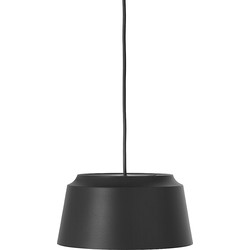 Puik Groove Hanglamp Staal Poedercoating 26 x 13 cm - Zwart