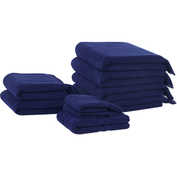 Beliani ATIU - Handdoek-Blauw-Badstof