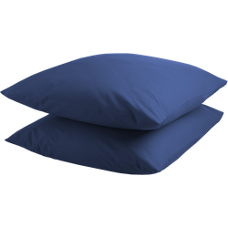 DoubleDry Kussensloop 2 stuks - 100% natuurlijk katoen - 2x 60x70 - blauw