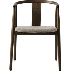 Eetkamerstoel Donkerbruin/Bruin Eikenhout - 52x59x76,6cm - Relate - Set van 2