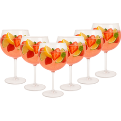 OTIX Kunststof Gin Tonic Glazen - 6 Stuks - Cocktailglazen - Strand - Camping Servies - 570ML - OCEANI