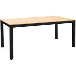 Arashi dining table 169x90cm. alu black/teak