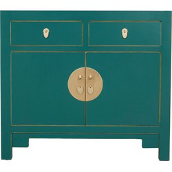 Fine Asianliving Chinese Kast Teal - Orientique Collectie