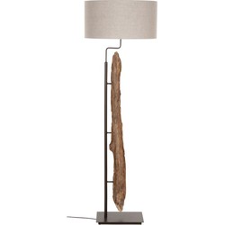 MUST Living Floorlamp Contemporary,170-180xØ66 cm, linen natural shade