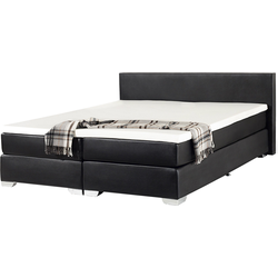 PRESIDENT  - Boxspringbed - Zwart - 180 x 200 cm - Kunstleer