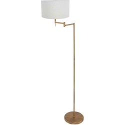 Mexlite - vloerlamp - Bella - brons - linnen metaal - Ø 45cm - E27 - 3871BR