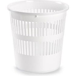 Plasticforte Afvalemmer - 10L - 28 cm - kunststof - wit - Prullenmanden