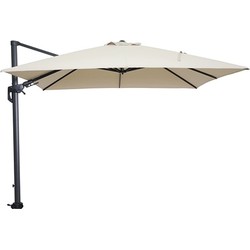 Zweefparasol Hawaii 300x300 Carbon Black en Ecru zonwering - Garden Impressions