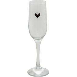 Clayre & Eef Champagneglas  200 ml Glas Hart Wijnglas