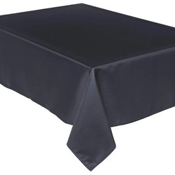 Tafelkleed rechthoekig 240 x 140 cm donker grijs polyester - Tafellakens