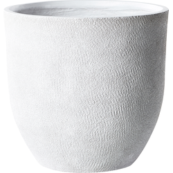 KANNIA - Bloempot - Wit - 55 cm - Klei-vezelmengsel