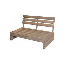 Palletbank teak 124x85 cm