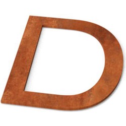 Letter D Model: Huisletter Corten