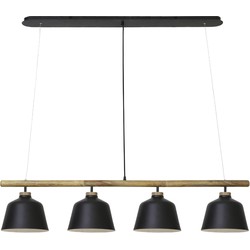 Light&living Hanglamp 4L 132x25x30 cm BANU hout zwart