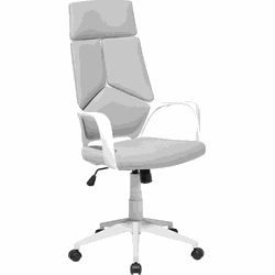 DELIGHT - Bureaustoel - Wit/Grijs - Polyester