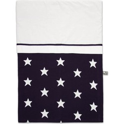 Baby's Only Gebreid baby dekbedovertrek Star - Marine/Wit - 100x135 cm