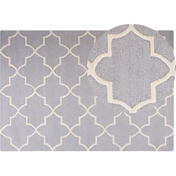 SILVAN - Laagpolig vloerkleed - Lichtgrijs - 160 x 230 cm - Wol