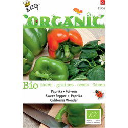 5 stuks - Organic Paprika California Wonder (Skal 14275)