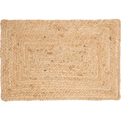 Secret de Gourmet placemats Savannah - 1x - jute - 45 x 30 cm - naturel - gevlochten - Placemats