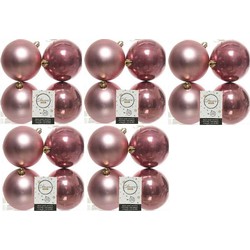 20x Kunststof kerstballen glanzend/mat oud roze 10 cm kerstboom versiering/decoratie - Kerstbal