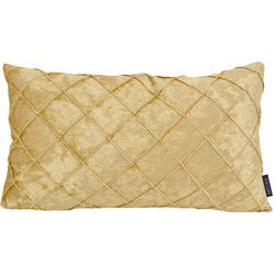 Sierkussen Velvet Cross Goud | 30 x 50 cm | Velvet/Polyester