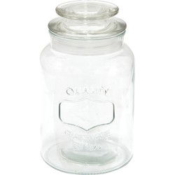 Clayre & Eef Voorraadpot  Ø 11x19 cm Glas Rond Voorraadbus