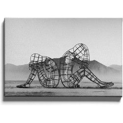 Burning Man - Walljar - Wanddecoratie - Schilderij - Canvas