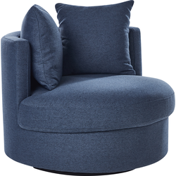 Beliani DALBY - Fauteuil-Blauw-Polyester